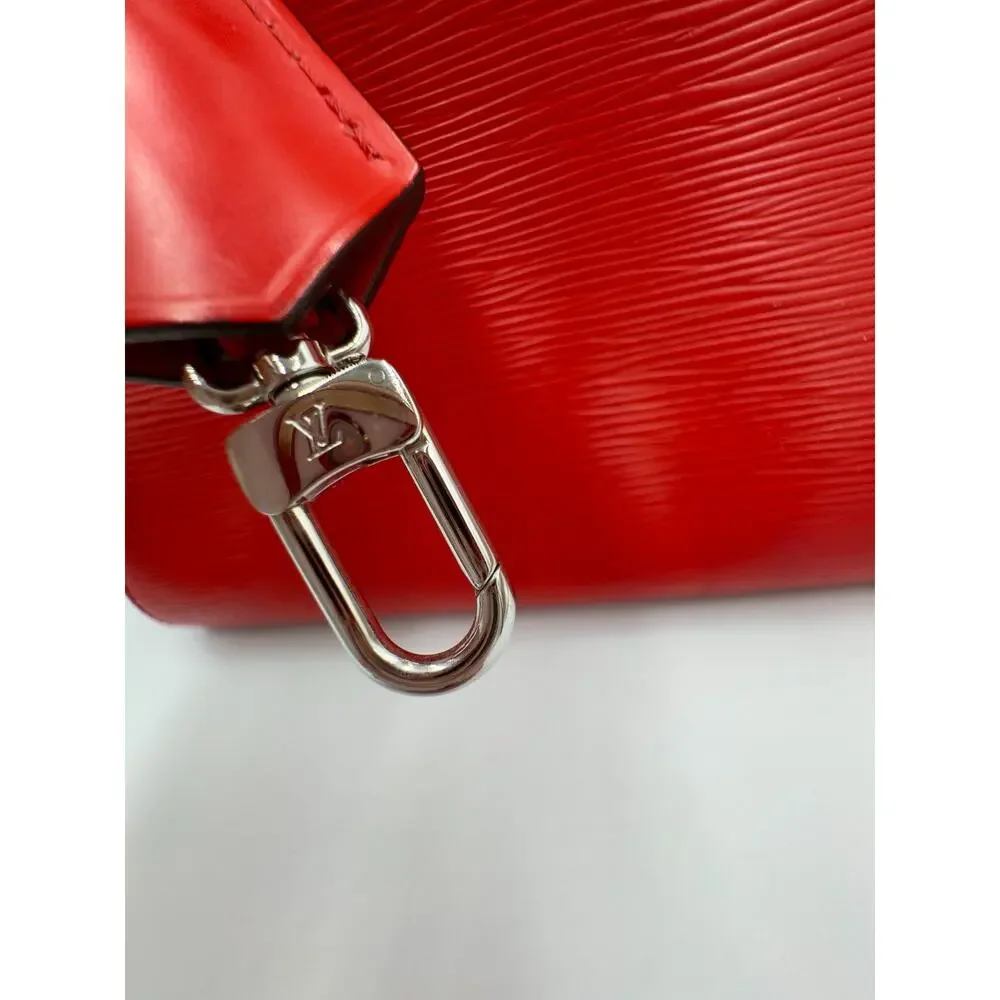 Authentic Louis Vuitton Coquelicot Red Epi Marly BB Handbag Crossbody Bag 2Way